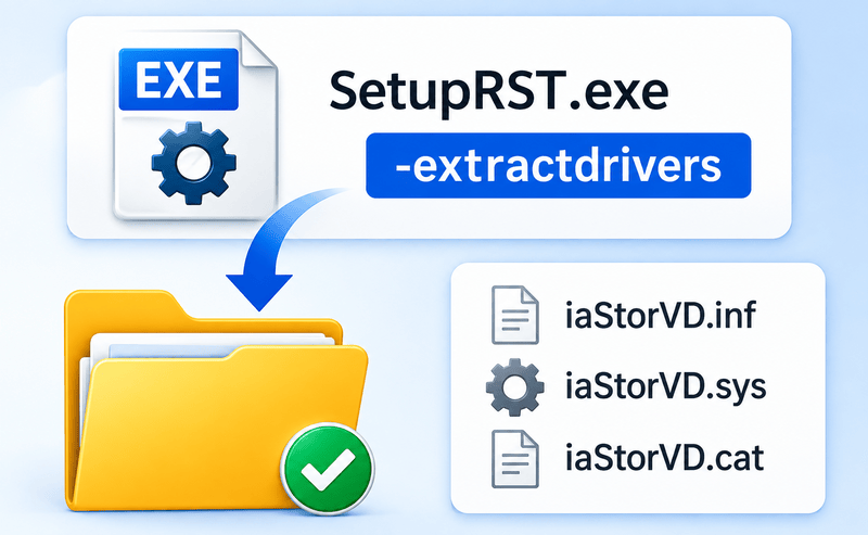 Cách giải nén driver IRST từ tệp SetupRST.exe đơn giản