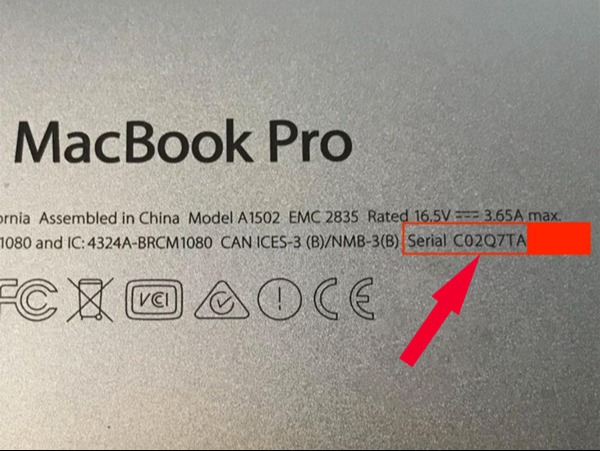 Cách check số seri macbook air
