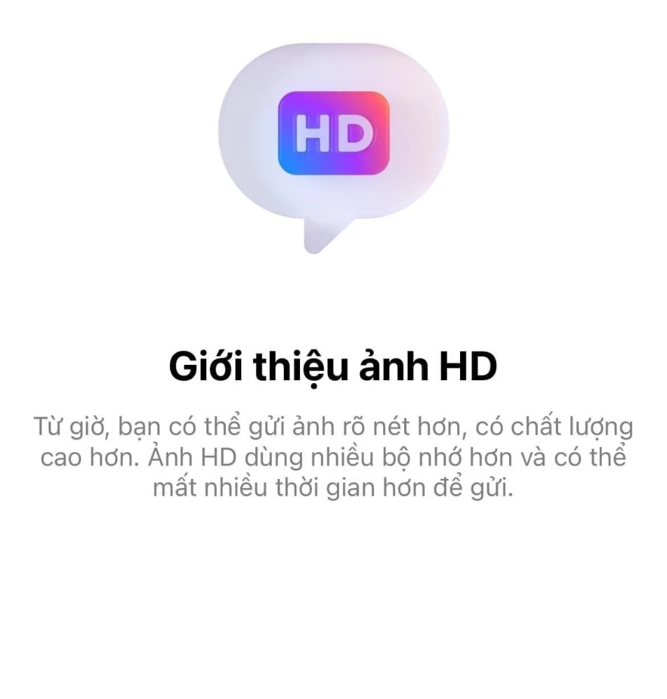 Messenger cho phép gửi ảnh HD