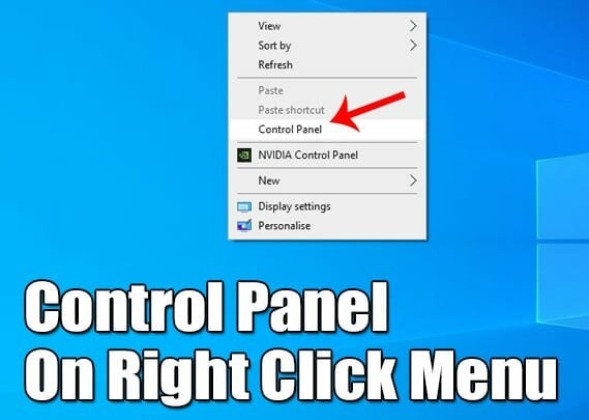 Cách thêm Control Panel vào menu chuột phải trên Windows